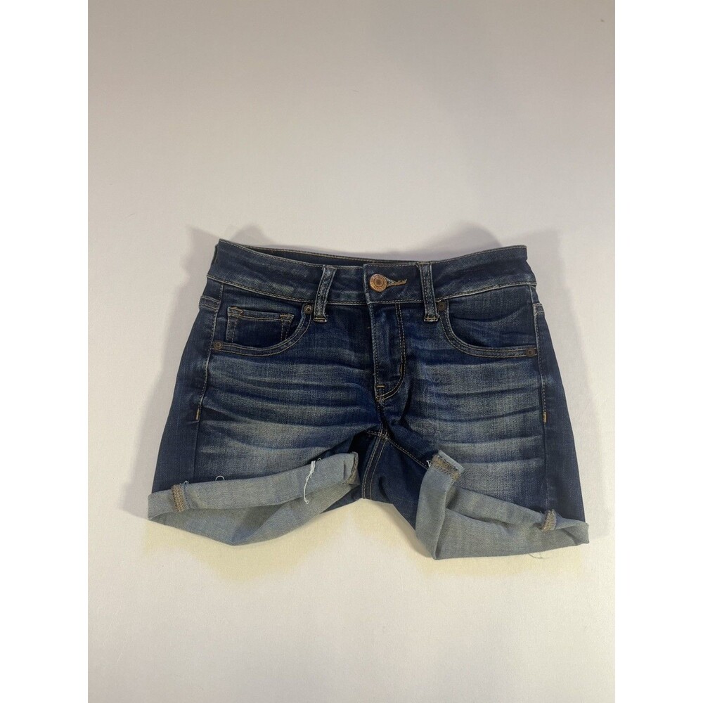 American Eagle Midi Blue Super Super Stretch Womens Denim 0 - Picture 2 of 12